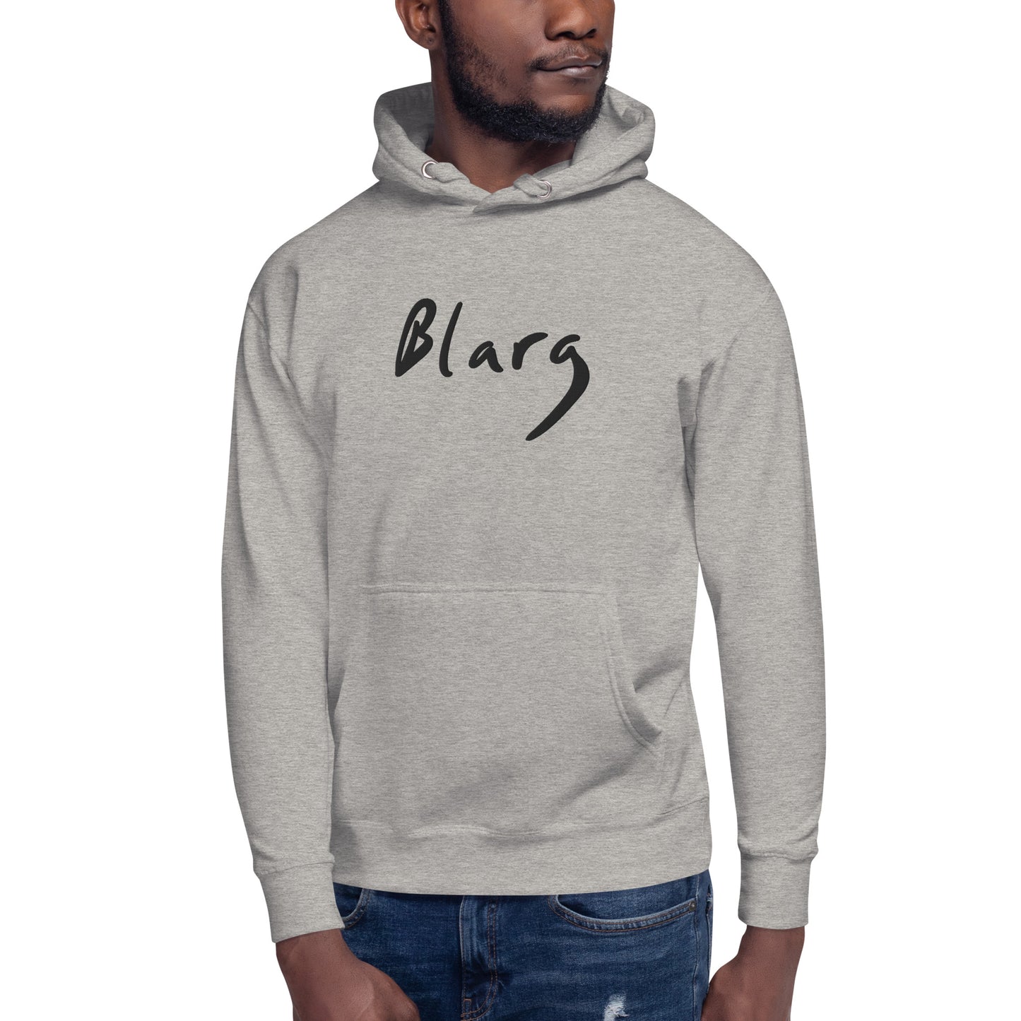 Blarg Minimal Black Unisex Hoodie