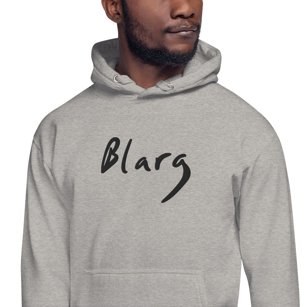 Blarg Minimal Black Unisex Hoodie
