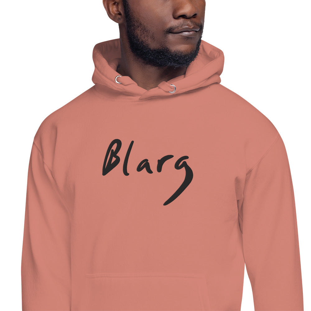 Blarg Minimal Black Unisex Hoodie