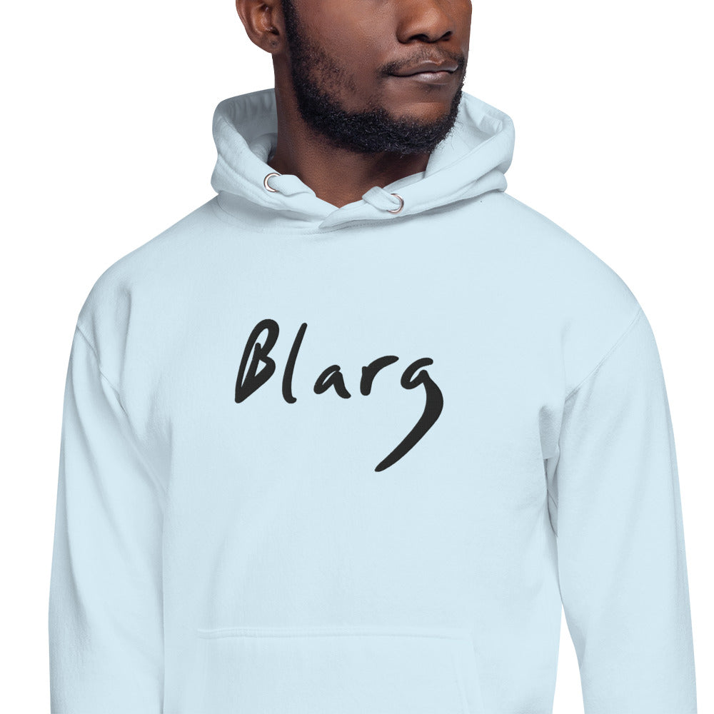 Blarg Minimal Black Unisex Hoodie