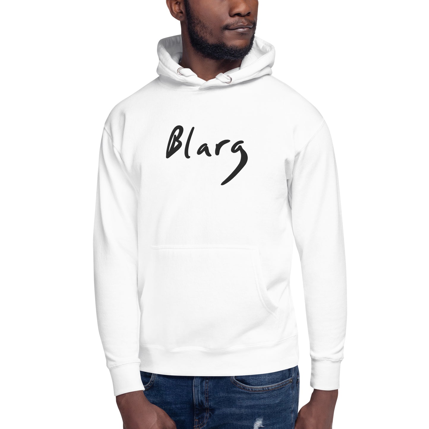 Blarg Minimal Black Unisex Hoodie